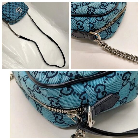 Gucci Crossbody bag Blue Canvas 850-042425 - Picture 7 of 14